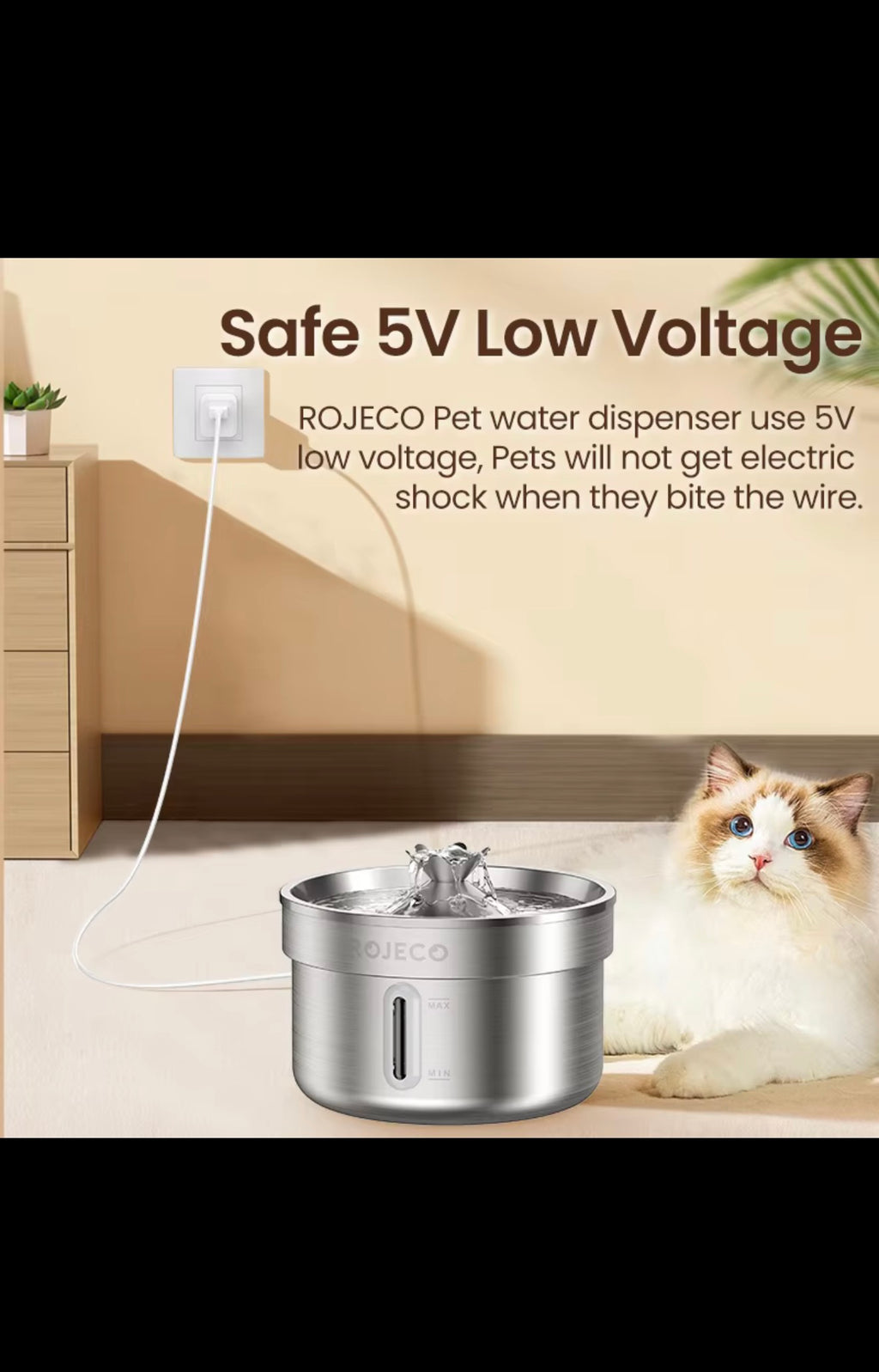 Stainless Steel Cat Water Fountain – Automatic Pet Drinking Fountain