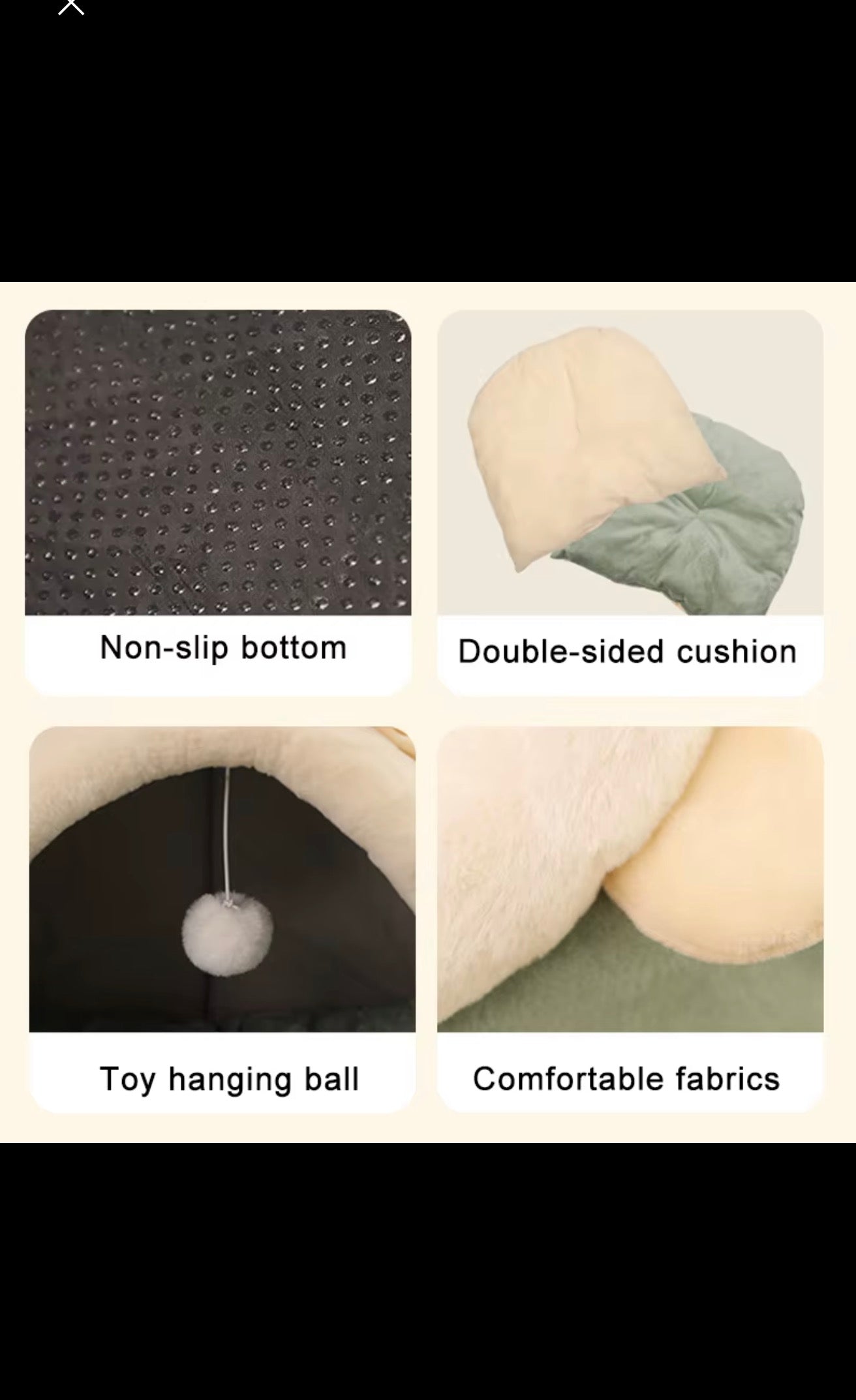 Luxury Deep Sleep Cat Bed – Soft Plush Cozy Pet Nest