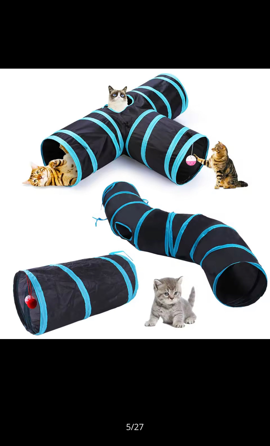 Interactive Cat Tunnel – Foldable Pet Play Tunnel