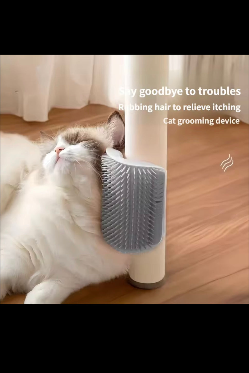 Self-Grooming Cat Corner Brush – Easy Wall Mounted Massager for Cats