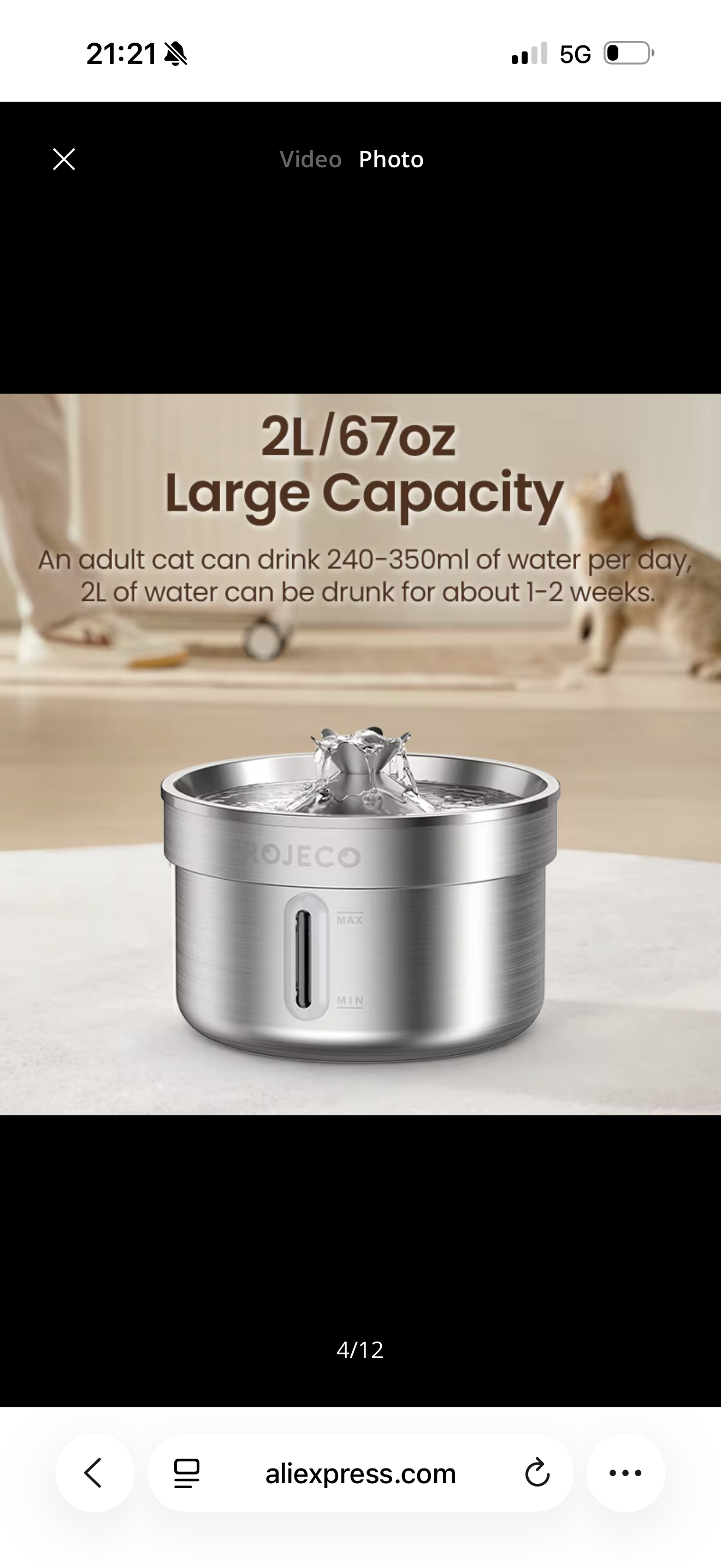 Stainless Steel Cat Water Fountain – Automatic Pet Drinking Fountain